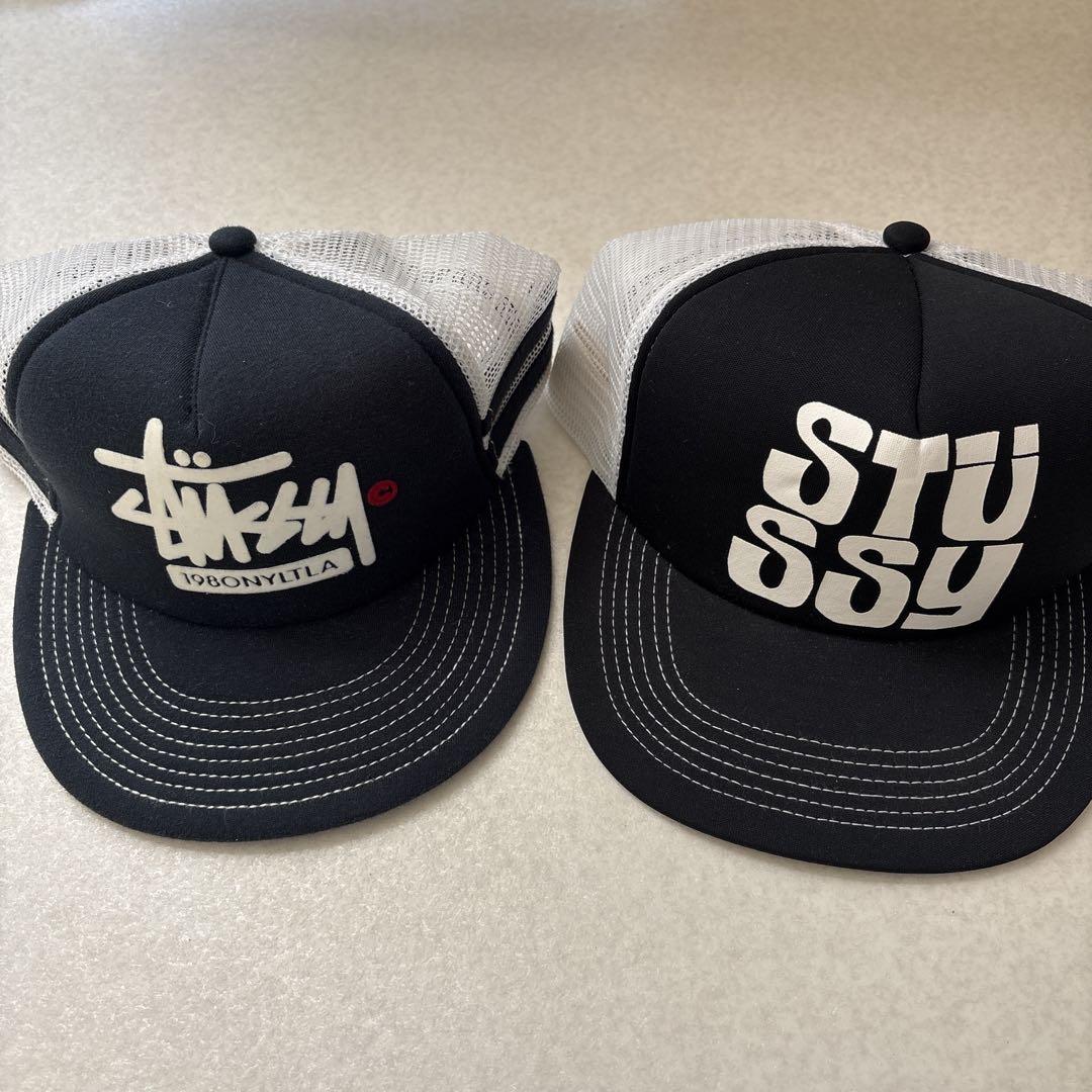 Stussy トラッカーキャップ ホワイト/ブラック Stussy トラッカーキャップ ホワイト/ブラック