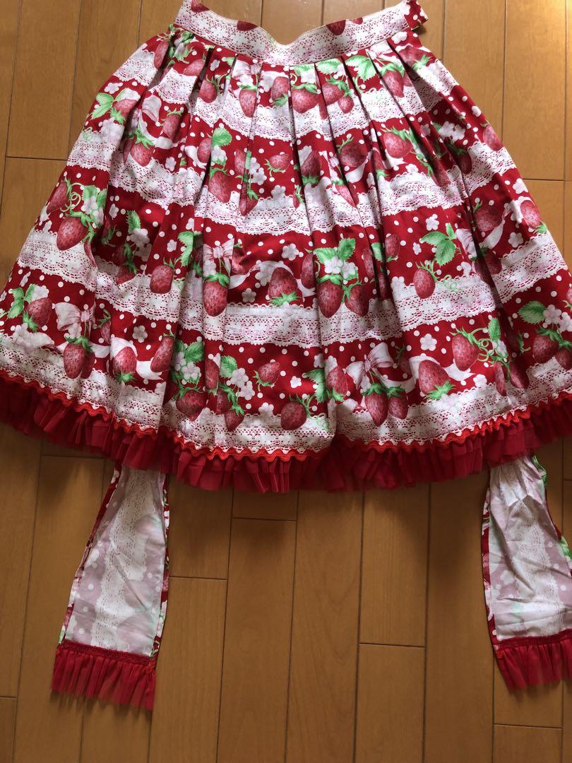 ジャンク品　Angelic Pretty　いちごミルフィーユJSK　赤 ジャンク品Angelic PrettyいちごミルフィーユJSK赤