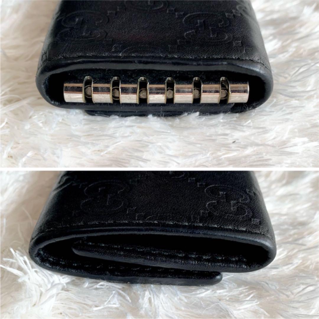 格安在庫 美品 グッチ 6連キーケース シマ インターロッキング 男女兼用 オールレザー egs2a-m56003244795 日本製定番