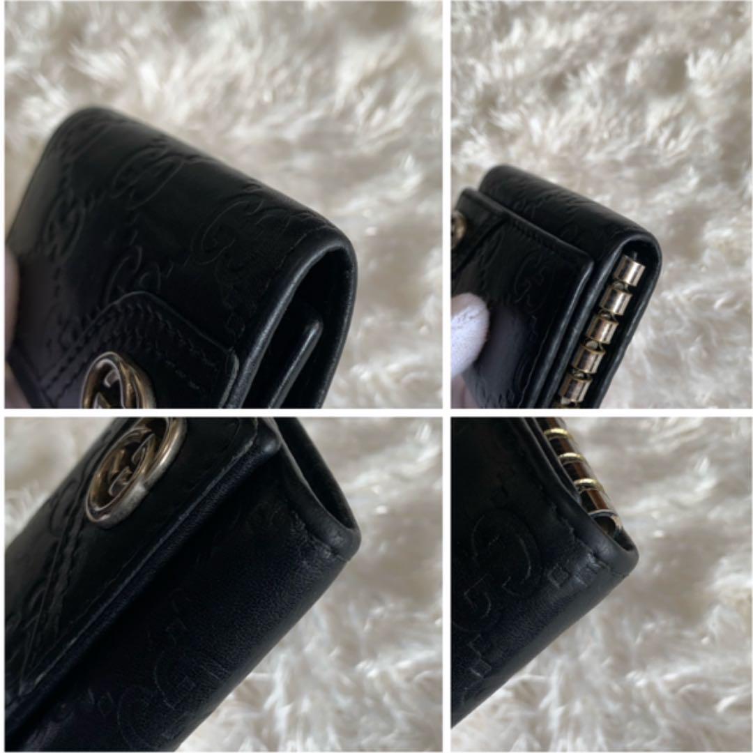 格安在庫 美品 グッチ 6連キーケース シマ インターロッキング 男女兼用 オールレザー egs2a-m56003244795 日本製定番