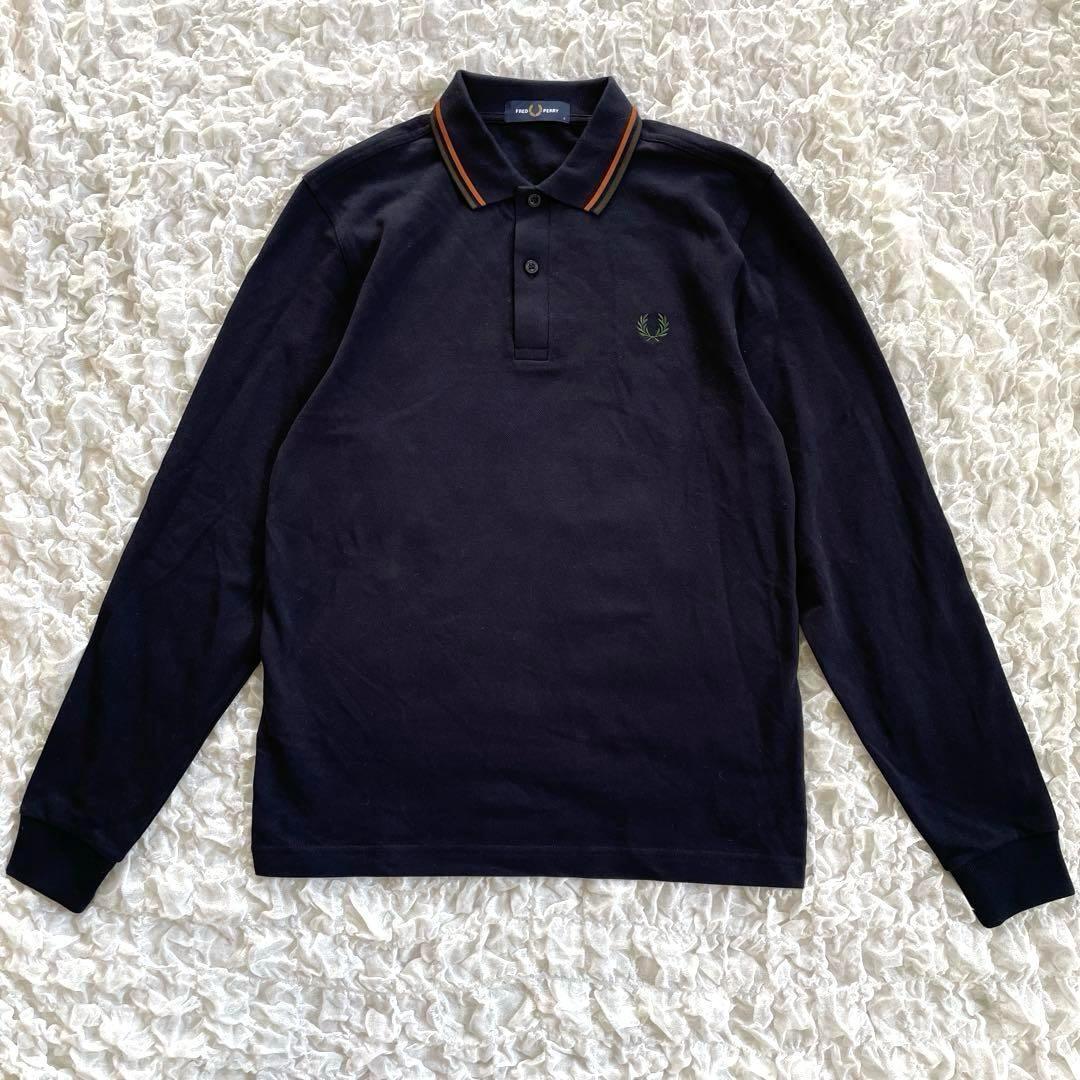 美品　FRED PERRY ツインティップライン ロングスリーブポロシャツ