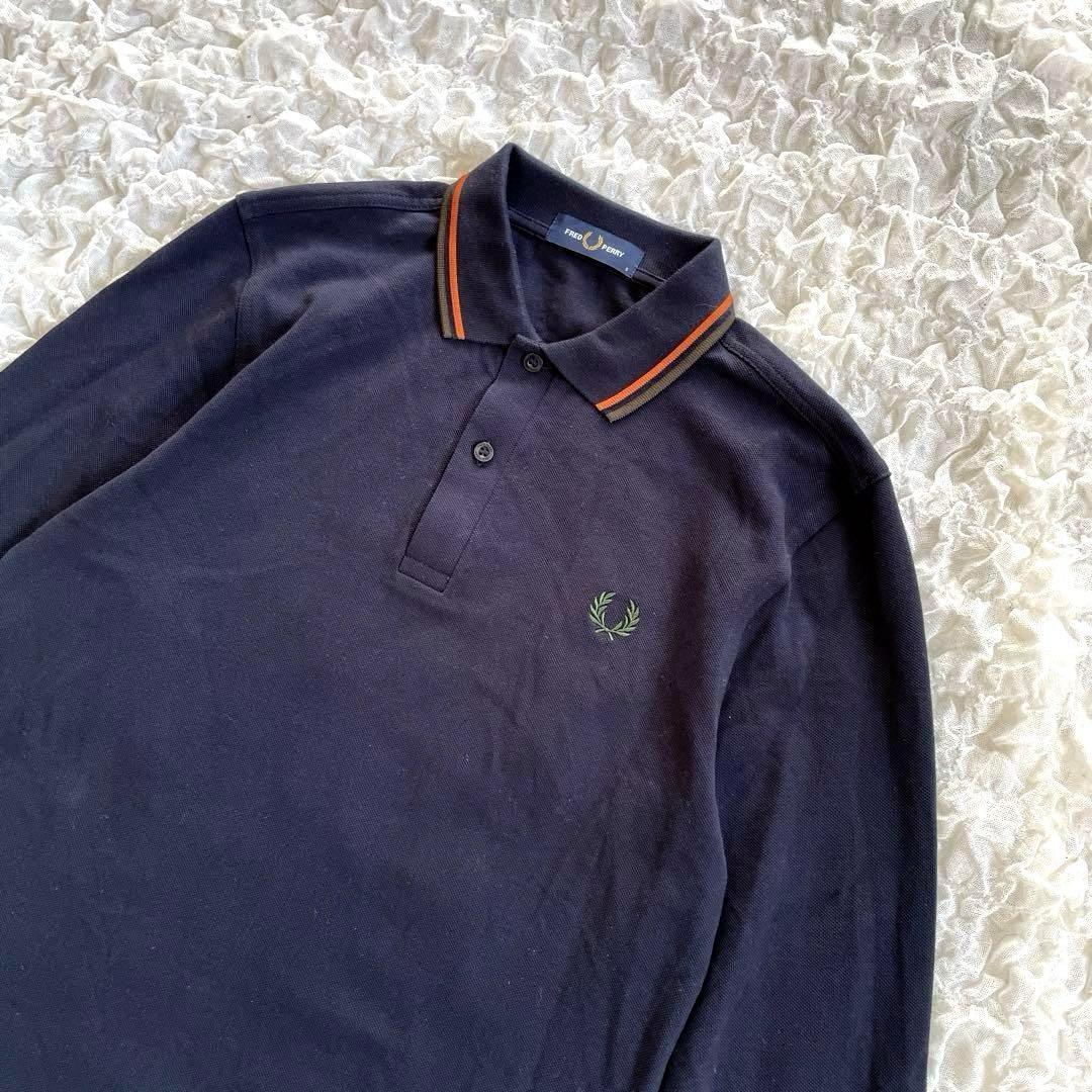 美品　FRED PERRY ツインティップライン ロングスリーブポロシャツ