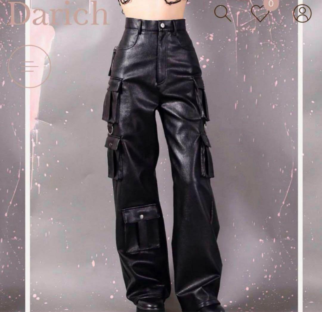 ダーリッチ darich カーゴパンツ カーゴレザーストレートパンツ