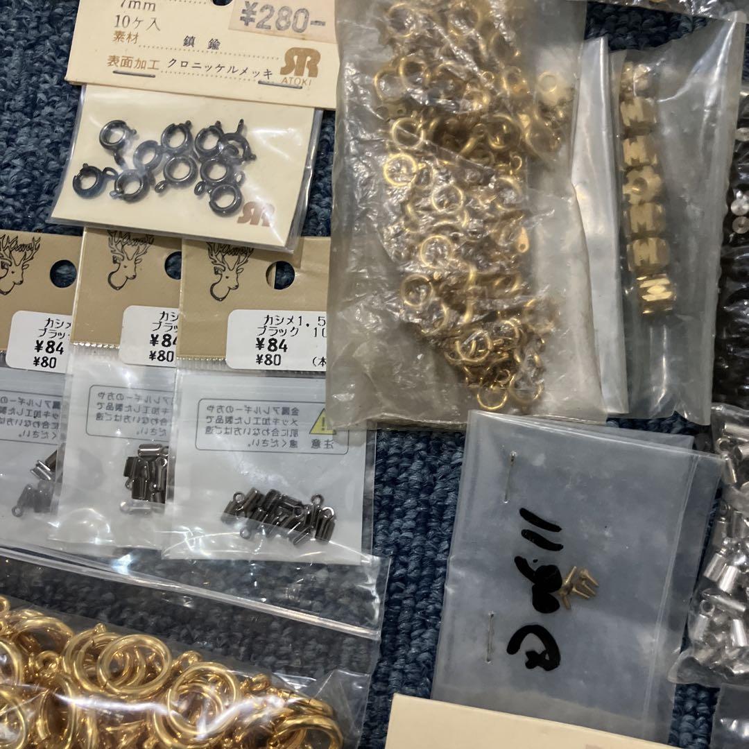 ネックレス用　アクセサリーパーツ　引き輪　カシメ