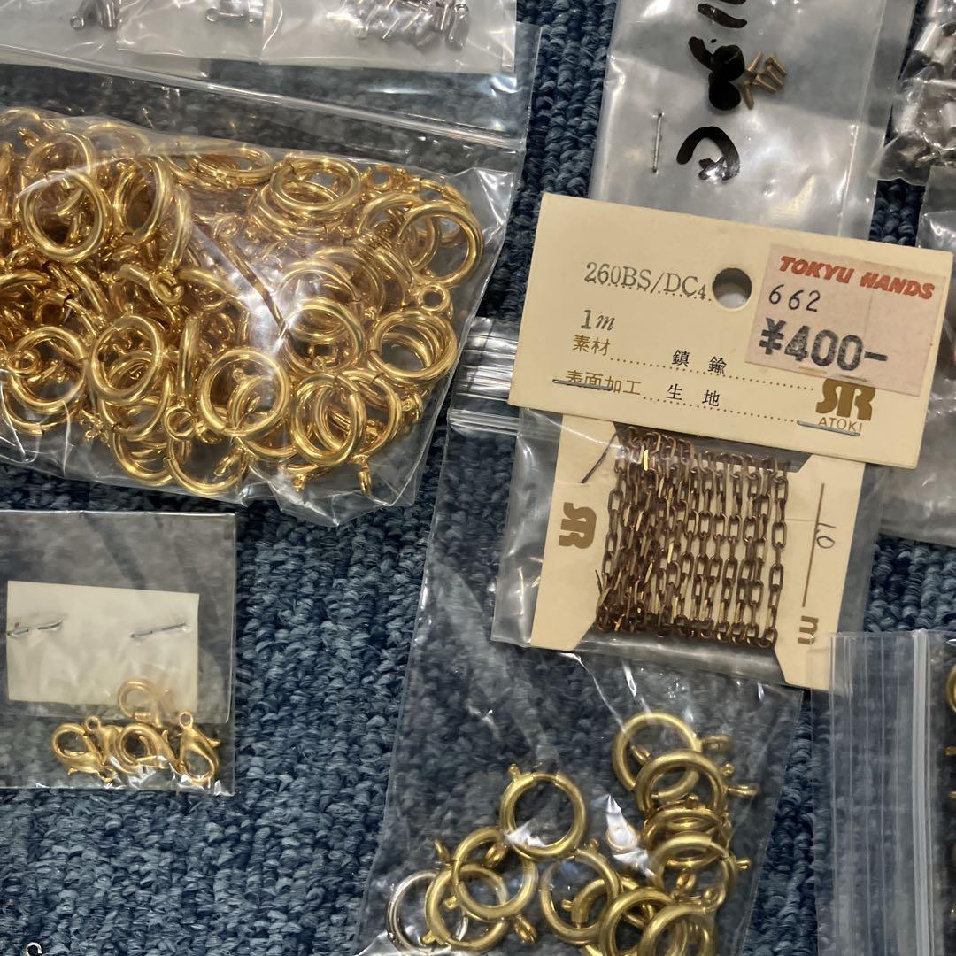 ネックレス用　アクセサリーパーツ　引き輪　カシメ