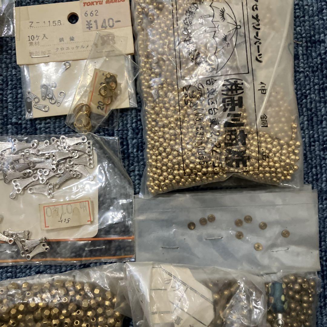 ネックレス用　アクセサリーパーツ　引き輪　カシメ