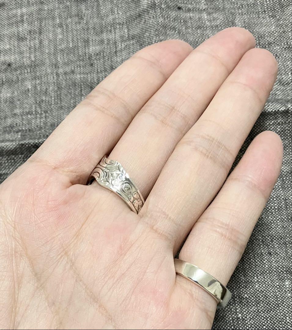 美品 ローズ スプーンリング SV925（cuillere en 925）