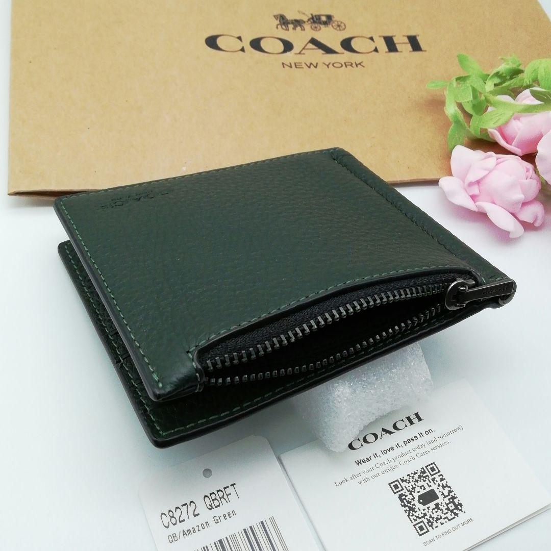 何でも揃う 新商品 COACH コーチ マネークリップ 折り財布 正規品