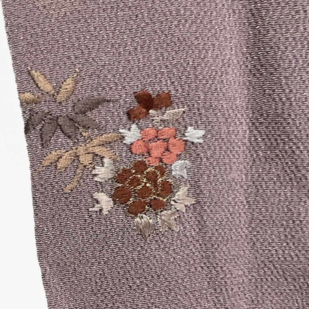 小紋 刺繍 花模様 牡丹 梅 竹 桐の花 桔梗着物 091w d