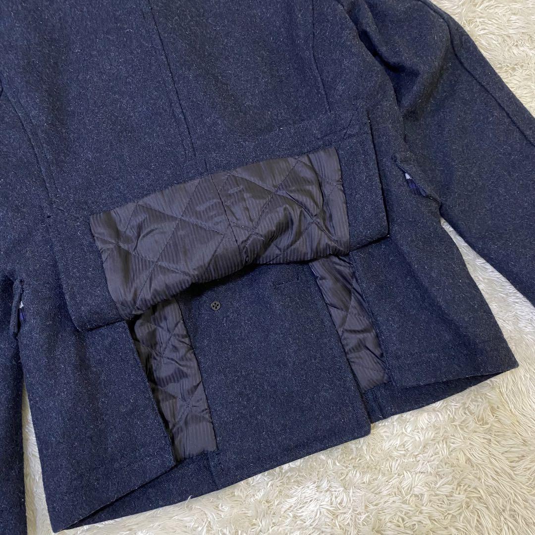 美品 極暖】フレッドペリー ウール ピーコート キルティング 中綿M