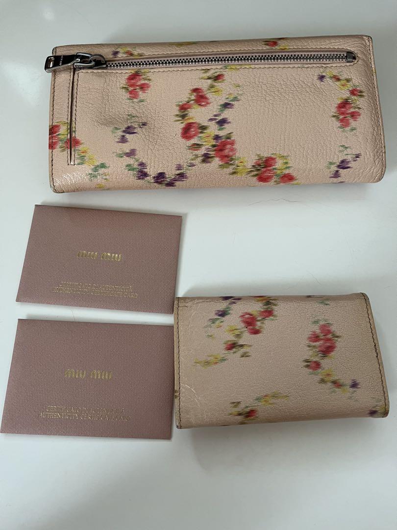 miumiu ミュウミュウ 花柄フラワープリント 長財布 キーケース