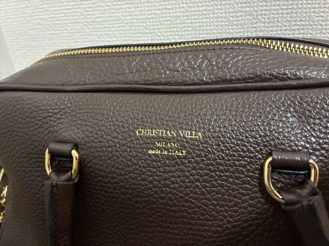 CHRISTIAN VILLA ボストンバック ダークブラウン