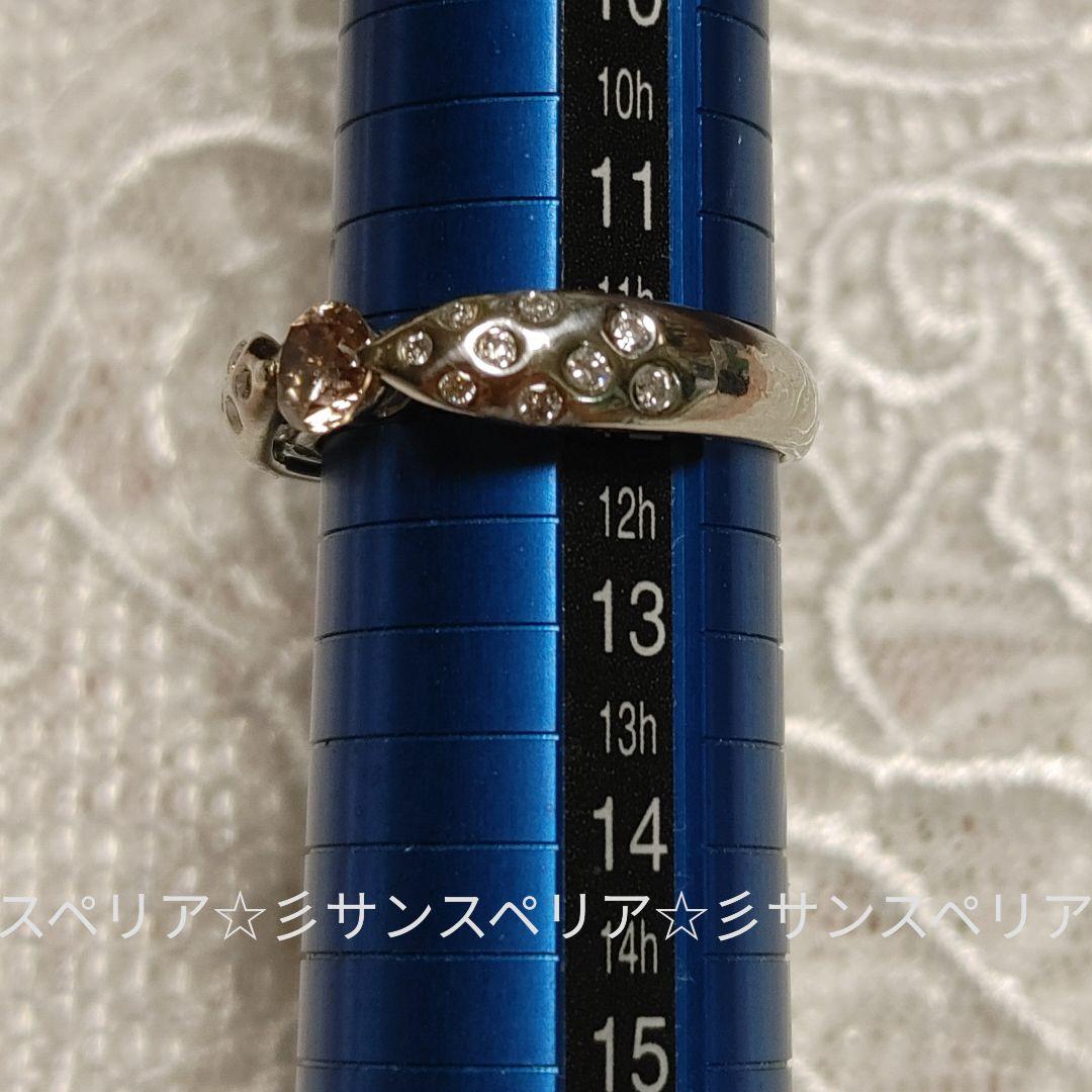 Pt900 モカブラウンダイヤモンド0.39ct リボンリング合計0.63ct