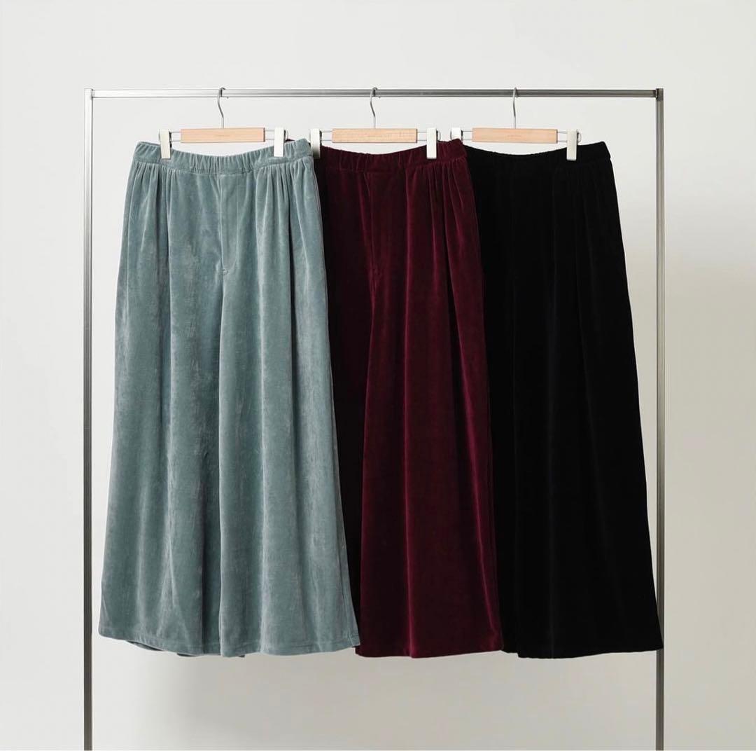 独特な LADMUSICIAN ベロアワイドパンツ 黒 スラックス