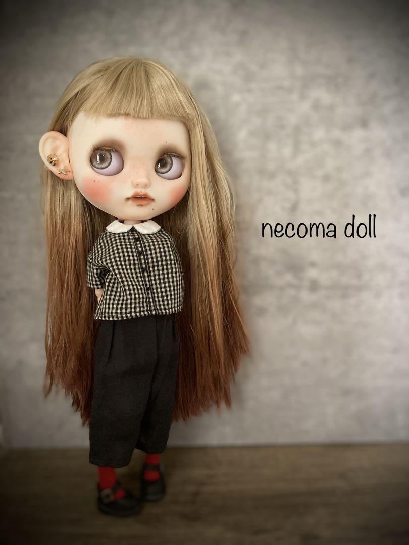 【necoma doll】ブラウングラデヘアの白肌ちゃん◆OFフルセット! 画像10