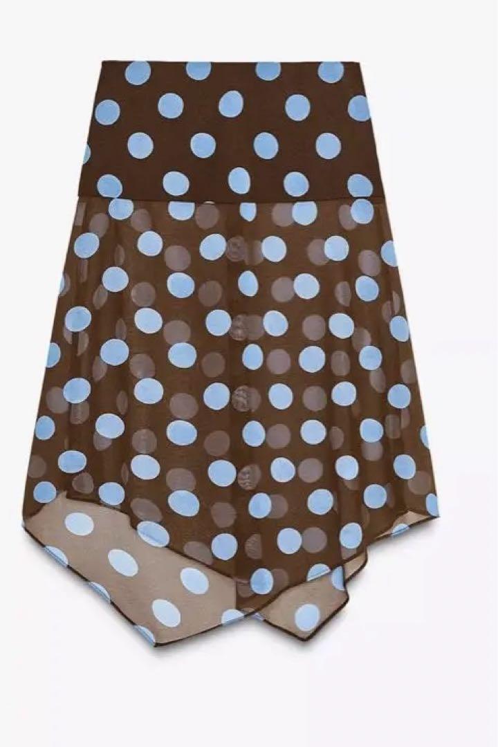 ZARA ドット柄アシンメトリースカート 6929/511 完売品】新品 ZARA ドット柄 アシンメトリースカート - メルカリ