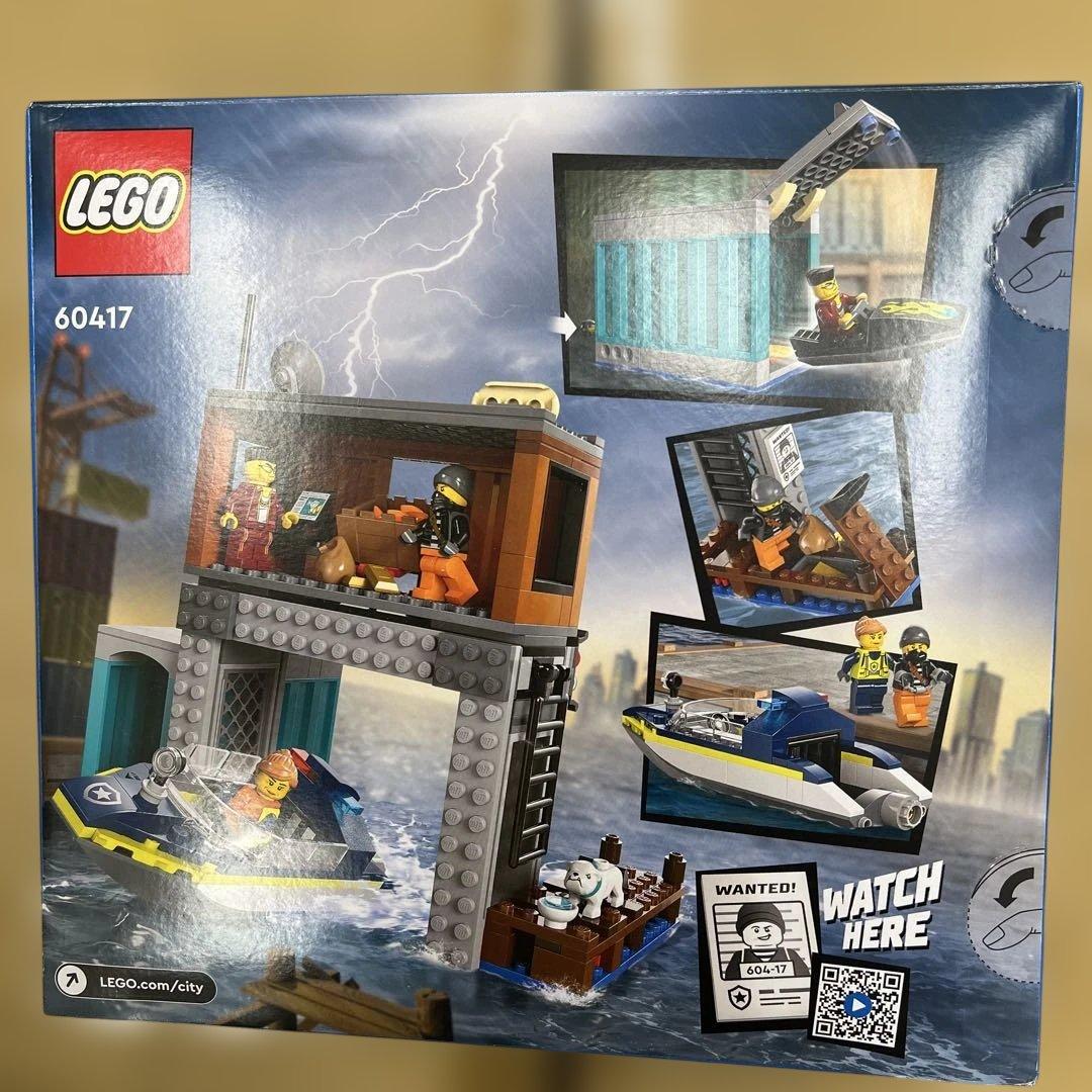 【新品未開封】　レゴ　シティ　ポリス　スピードボート＆ハイドアウト　60417 : レゴ(LEGO) 60417 シティポリス スピードボート