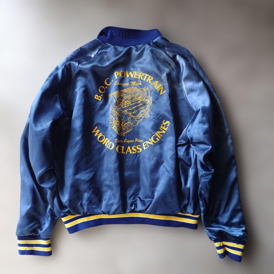 アメリカ製 モーターサイクル サテンジャケット L