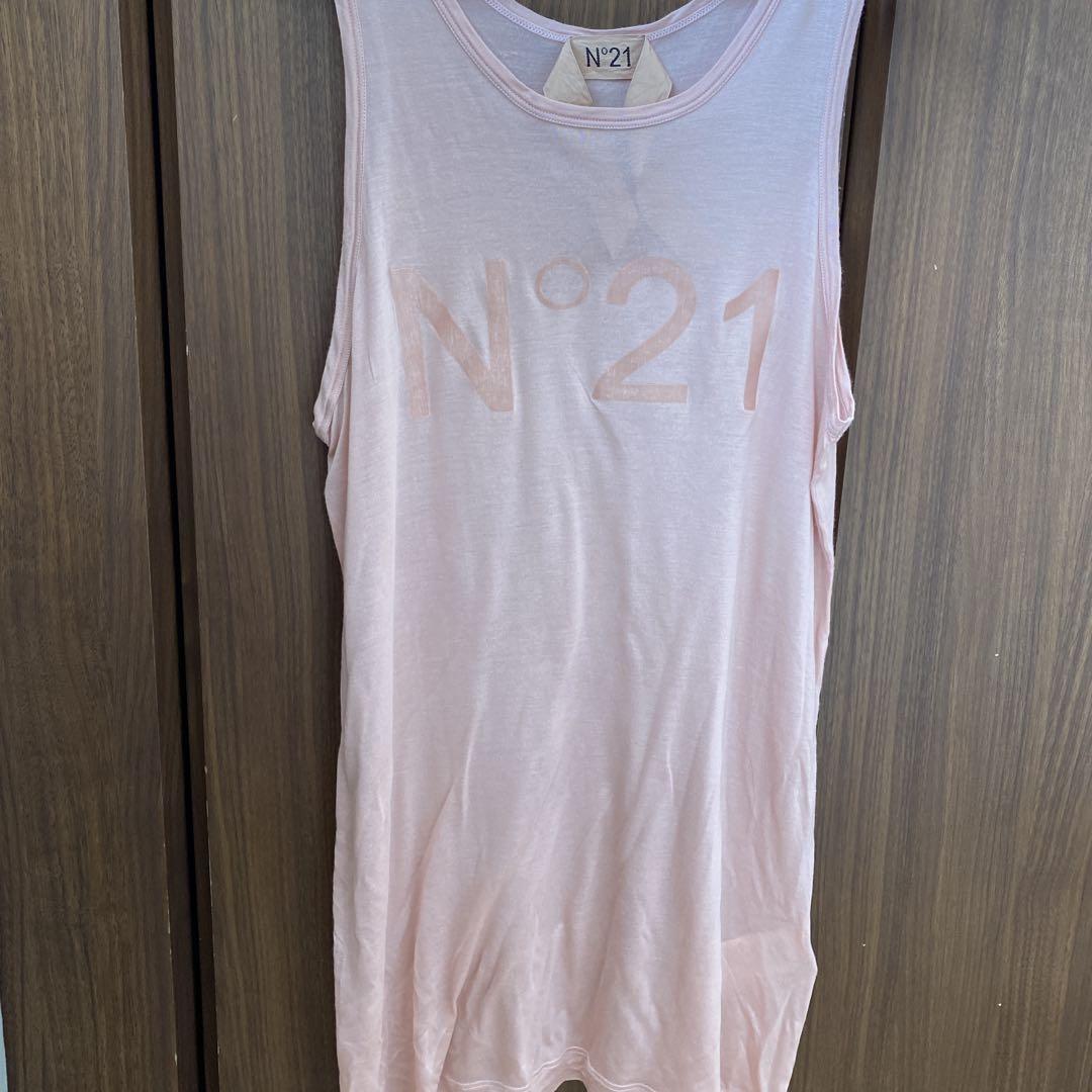 N°21 ノースリーブ Tシャツ ピンク