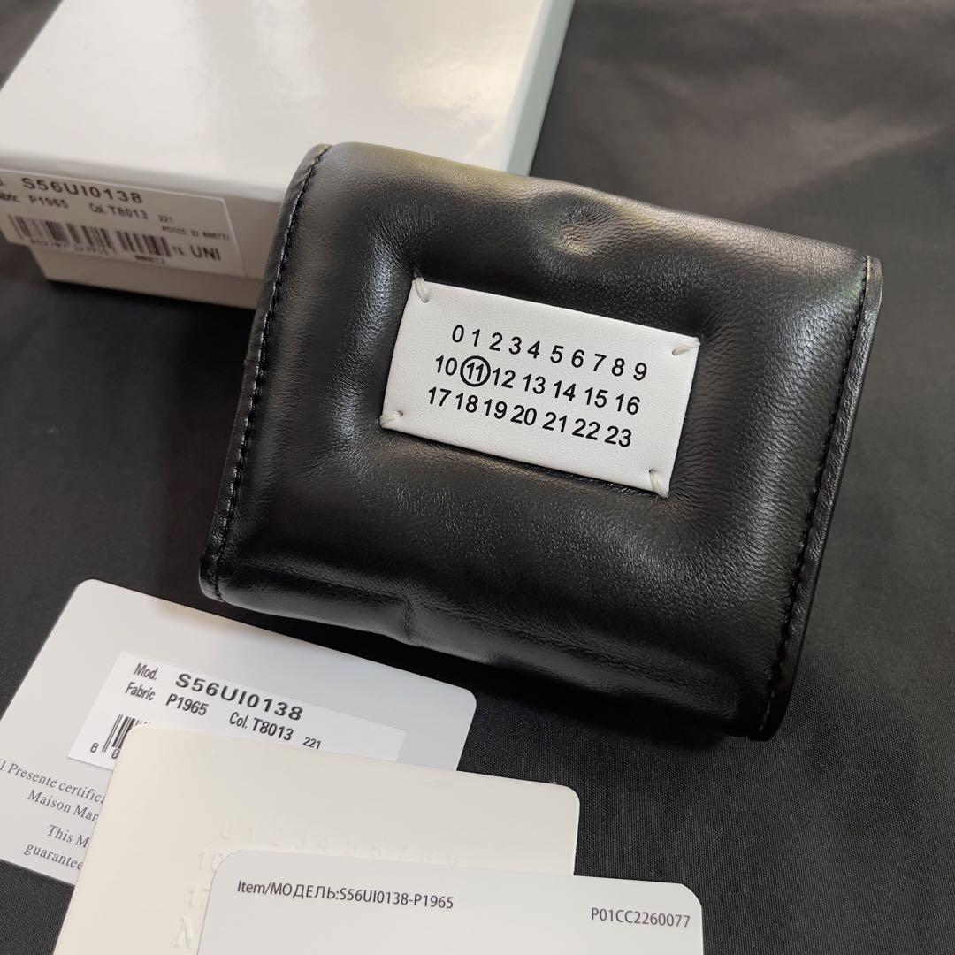 Maison Margielaグラム スラム ウォレット 三つ折り財布 レザー