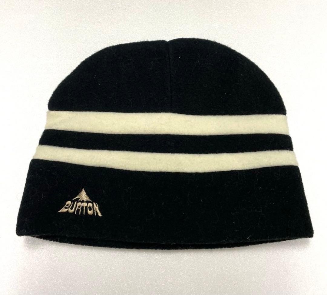 BURTON ストライプブラック　フリースニット　used美品