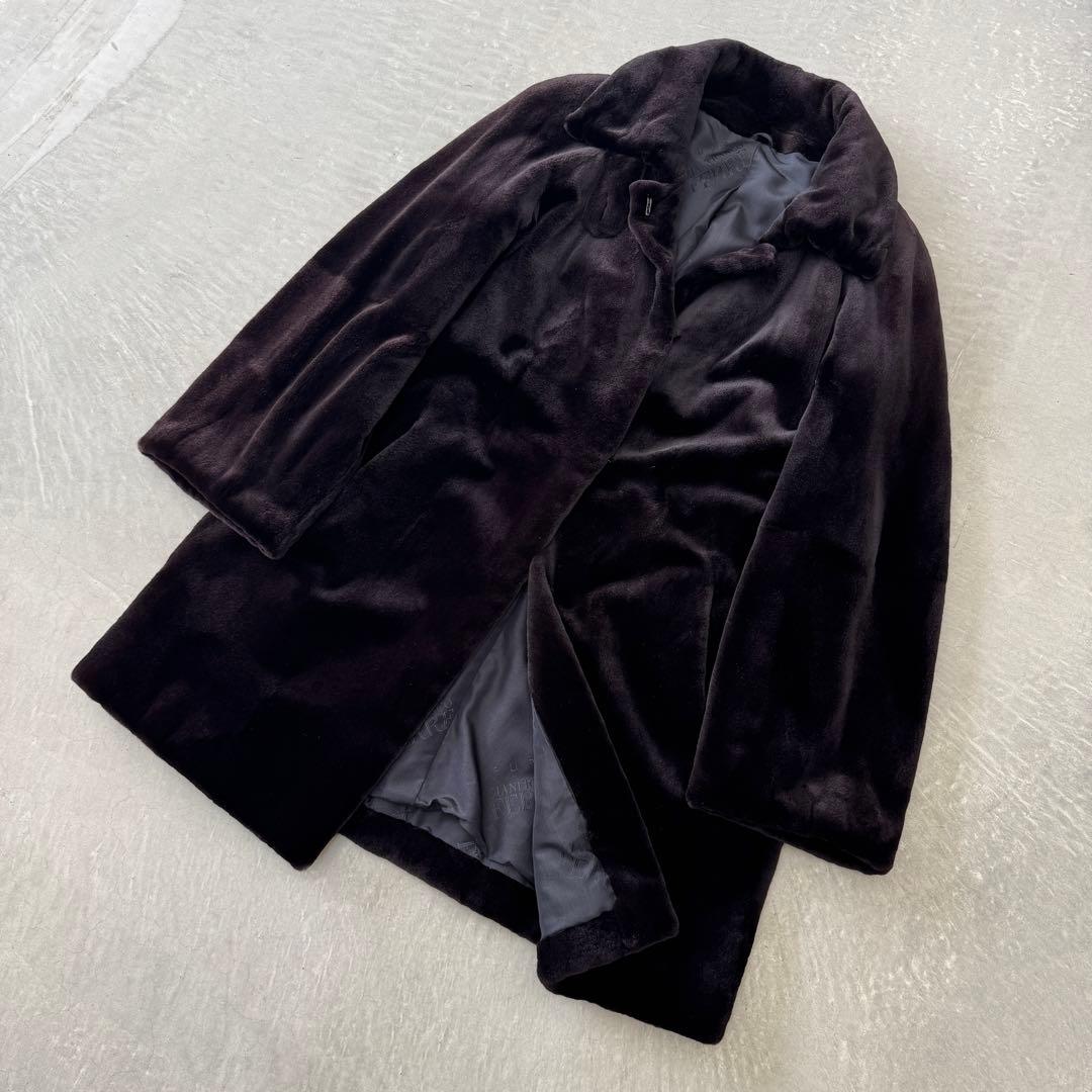 【美品】 ジャンフランコフェレ ミンク ファー コート ブラウン 42 【美品】 ジャンフランコフェレ ミンク ファー コート ブラウン 42