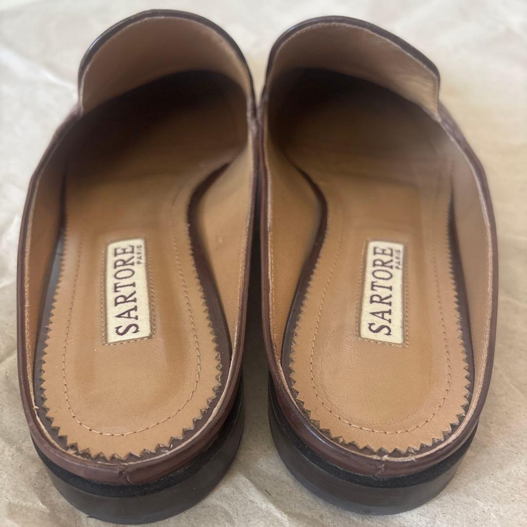 お値下げ SARTORE (サルトル) レザースリッポンレディース 茶色 38 お値下げ SARTORE (サルトル) レザースリッポンレディース 茶色 38