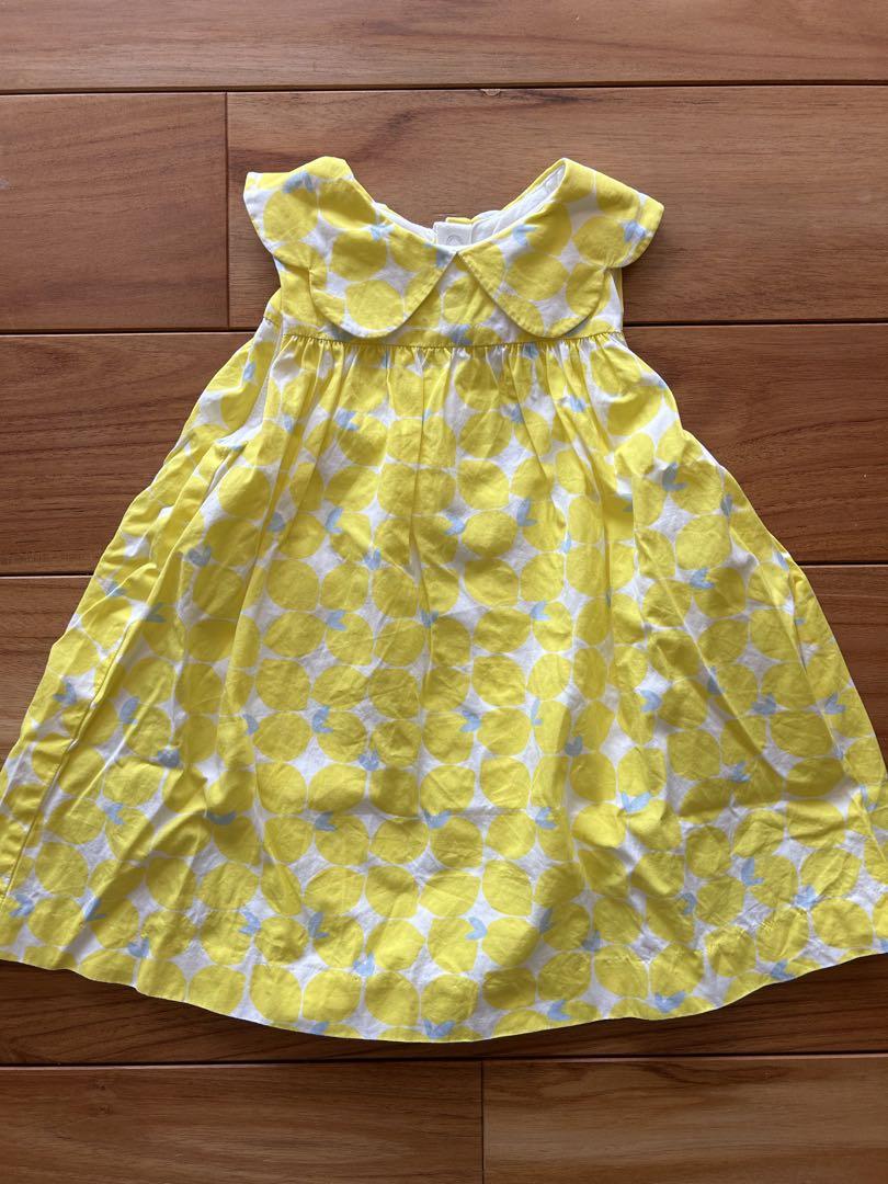 イエロー レモン　ワンピース パンツ付き　jacadi 18M