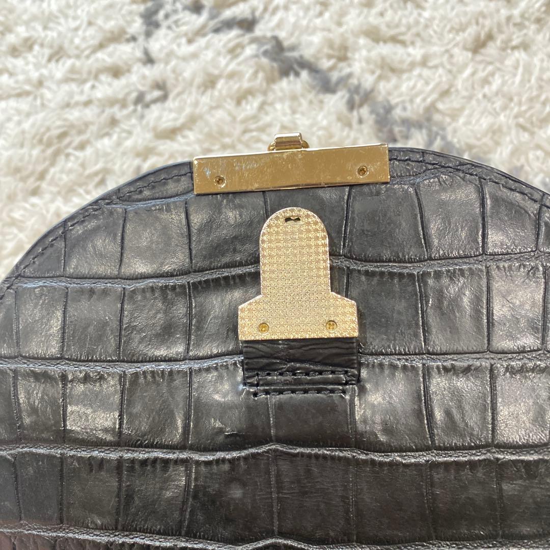 超高級♡ DEMELLIER デメリエー クロコ型押しショルダーバッグ 2way 超高級♡ DEMELLIER デメリエー クロコ型押しショルダーバッグ 2way