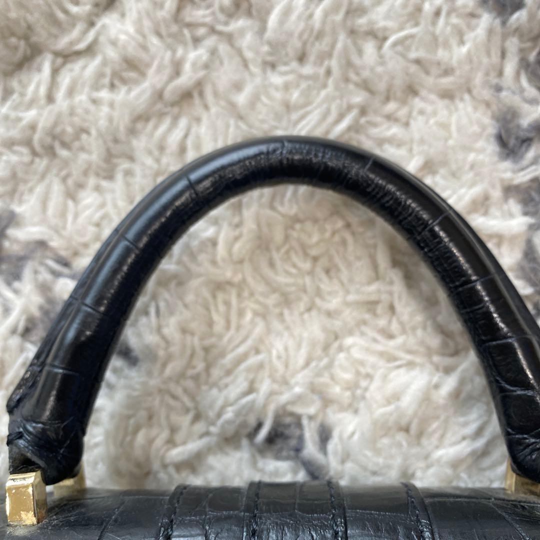 超高級♡ DEMELLIER デメリエー クロコ型押しショルダーバッグ 2way 超高級♡ DEMELLIER デメリエー クロコ型押しショルダーバッグ 2way