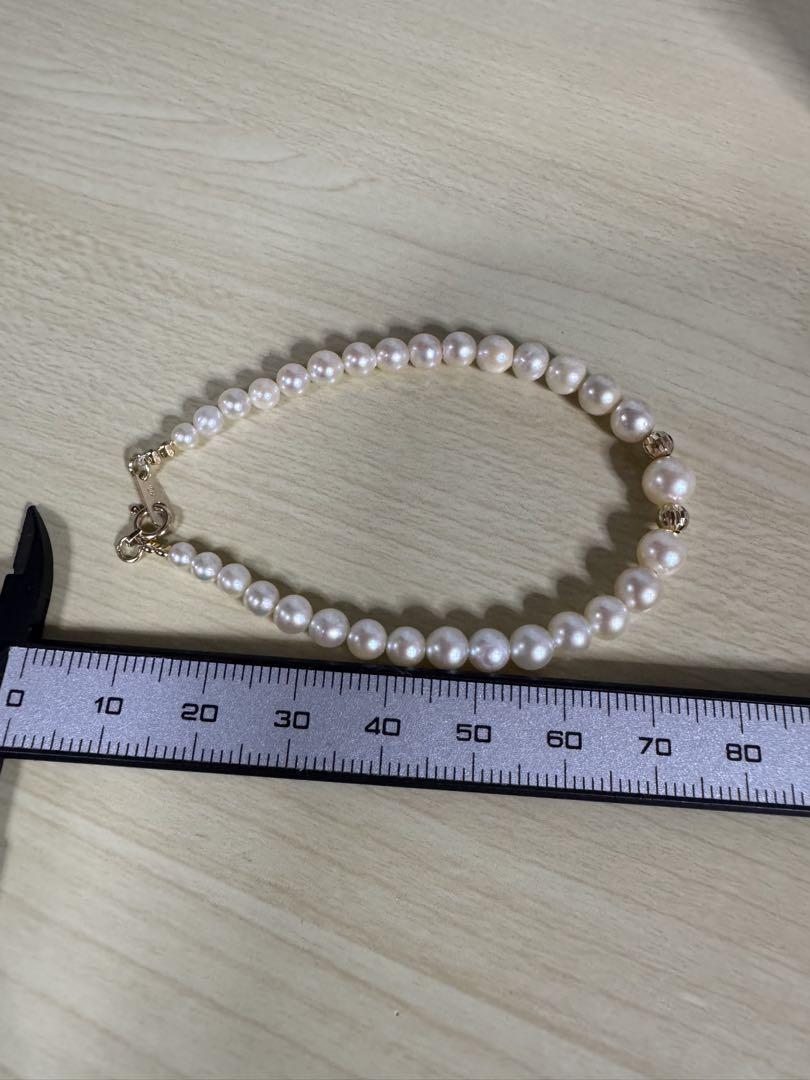 K18金アコヤ真珠　パールブレスレット　17cm ロック込み　1点のお値段