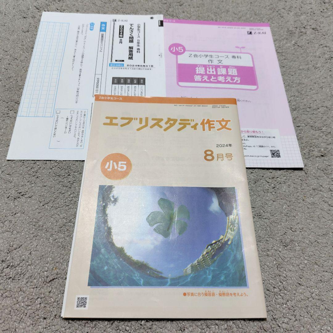 Z会の作文講座(5年生)を徹底レビュー！書く手順を学べて作文力
