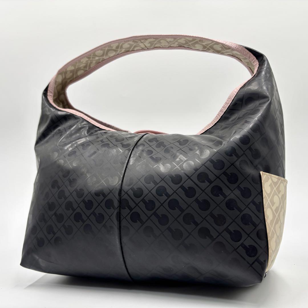 【極美品】GHERALDINI ゲラルディーニ リバーシブル ハンドバッグ 黒