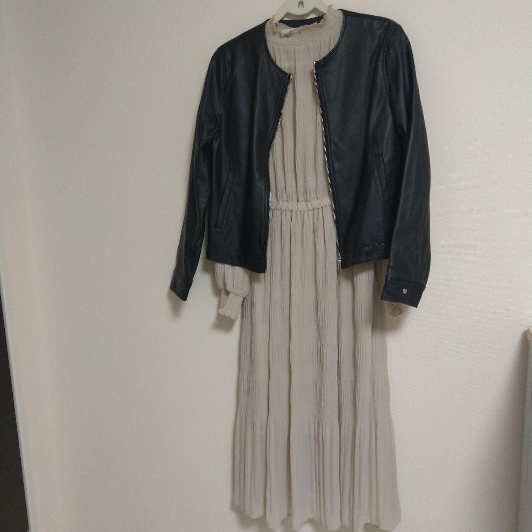 週末限定値下げ❗☆Visのシフォンジョーゼットワンピースと☆レザー風