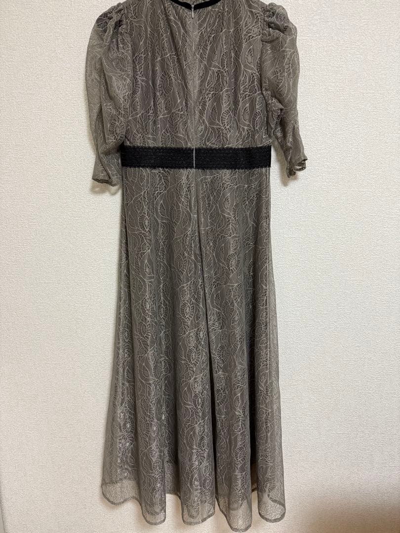 Leja ウエストマークパフスリーブ総レースロングドレス Leja ウエストマークパフスリーブ総レースロングドレス