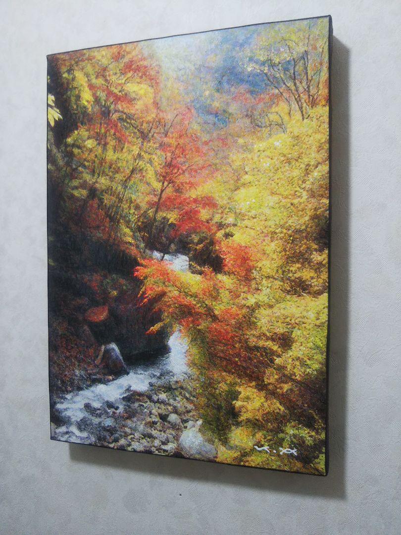 SM◆水辺◆真作新品【パステル＋水彩＋色鉛筆＋アクリル】◆防水丁寧梱包◆六義園 SM◇渓流◇真作新品【パステル＋水彩＋色鉛筆＋アクリル】◇防水