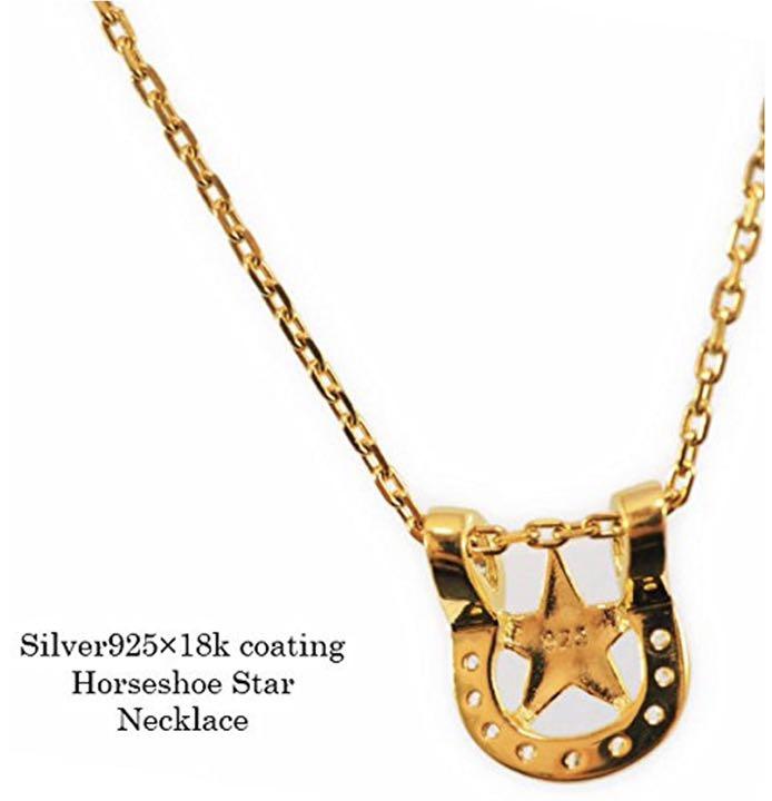 ホースシュースターネックレス ゴールド 18K ジルコニア IkQZF-m56056255231 星 ネックレス 最新作在庫