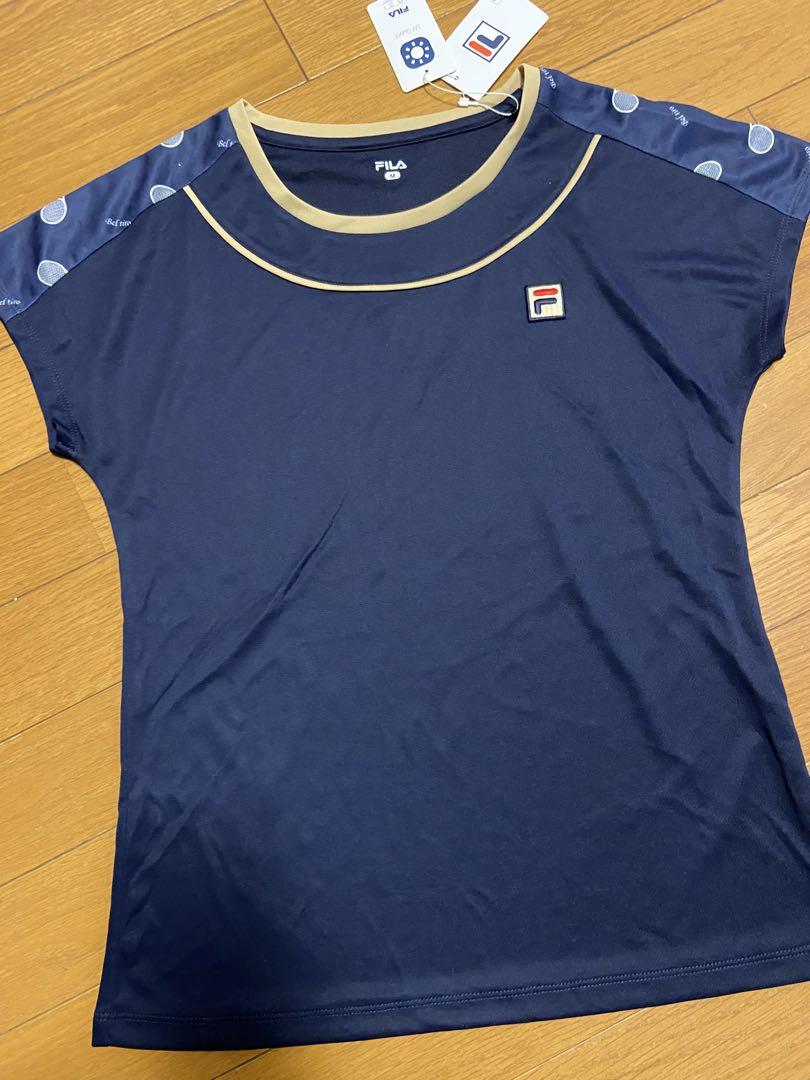 FILA テニスウェア L ネイビー ボール柄