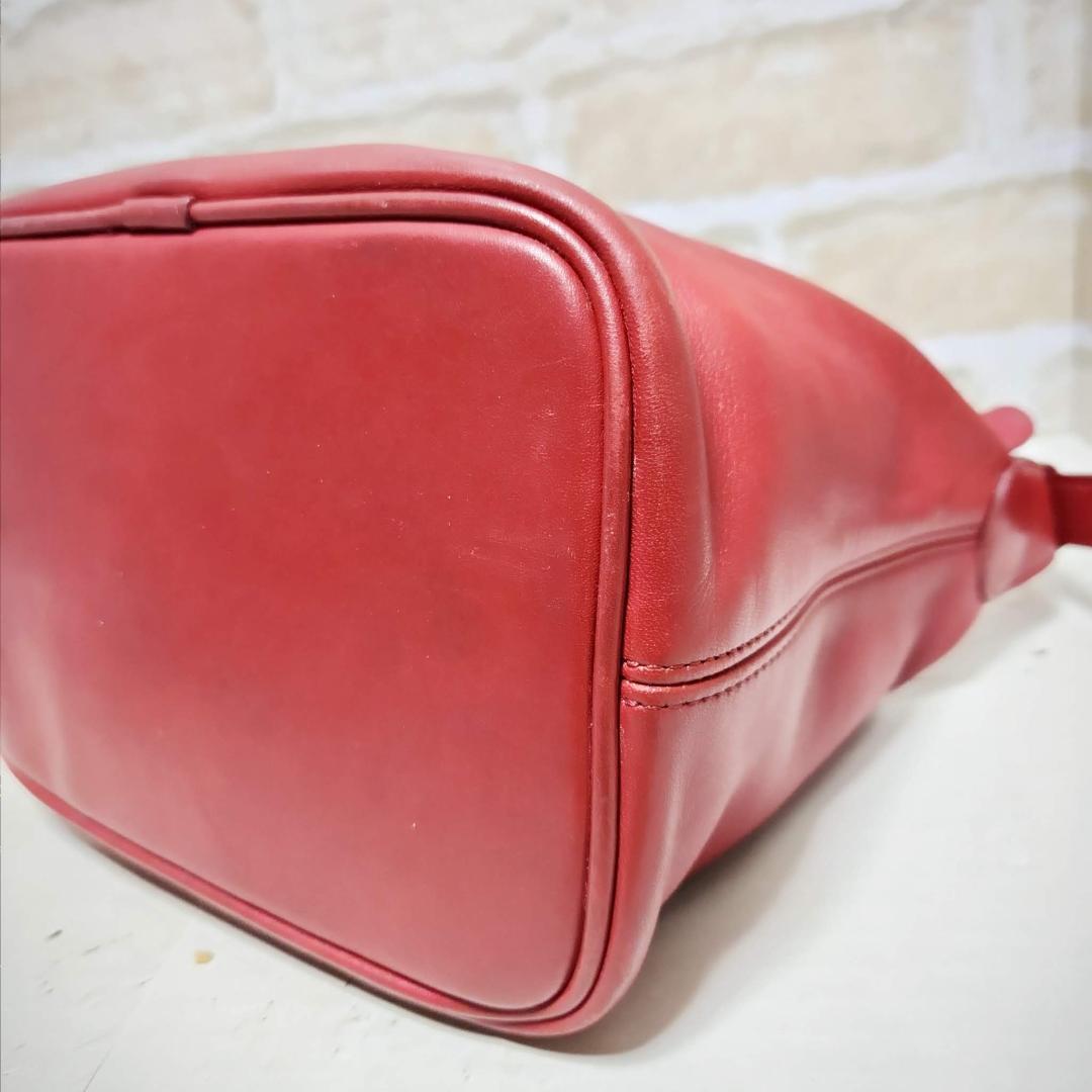 ☆OLD COACH【コーチ】4145 ハンドバッグ レッド系 USA製 良品