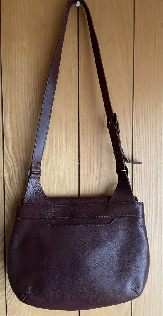 美品　gentenブラウンレザー ショルダーバッグ