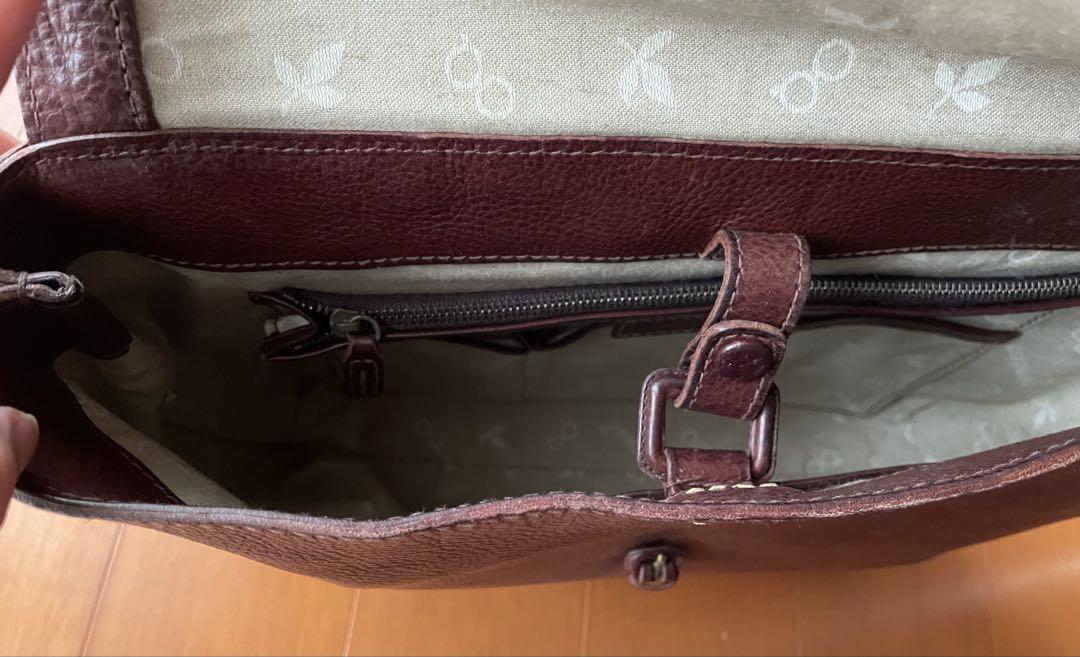 美品　gentenブラウンレザー ショルダーバッグ