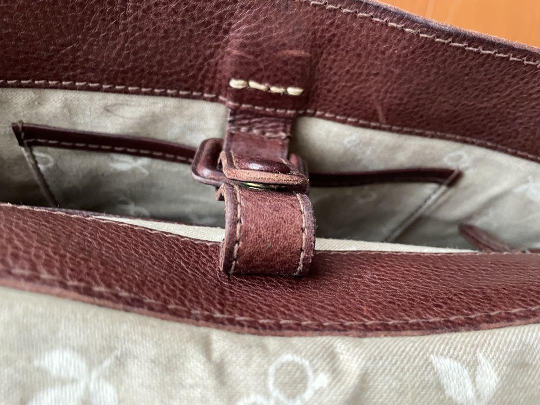美品　gentenブラウンレザー ショルダーバッグ