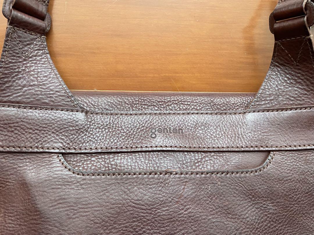 美品　gentenブラウンレザー ショルダーバッグ