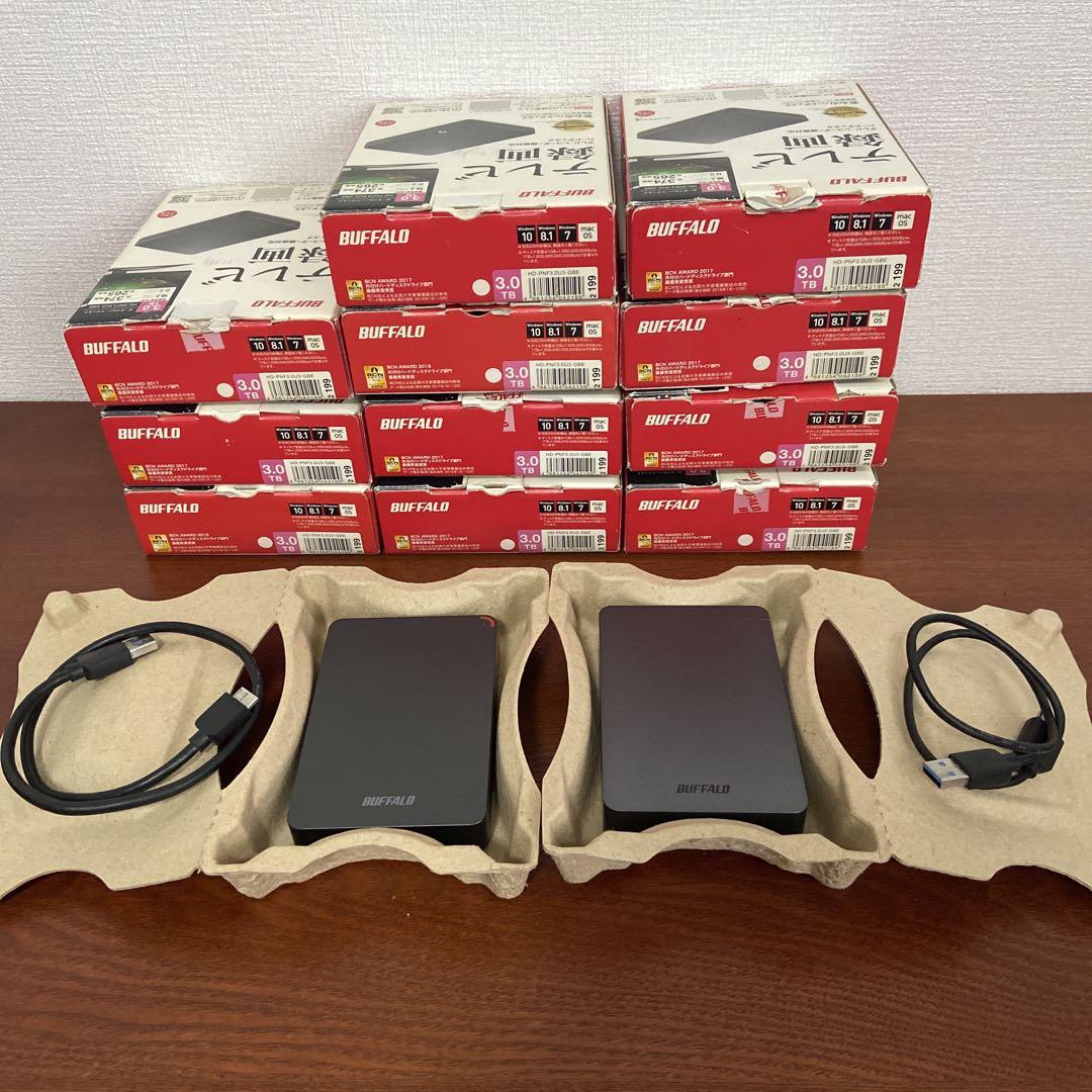 BUFFALO ポータブルHDD 3TB USB 3.0