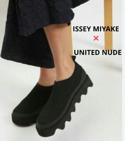 ISSEY MIYAKE×UN コラボスリッポンスニーカー　　ニット素材