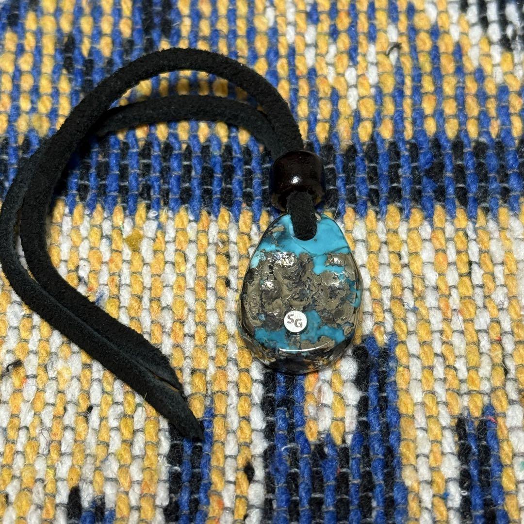 人気ブランド新作豊富 キングマンターコイズ ペンダント アメリカ産 一点物 Vintage アクセサリー