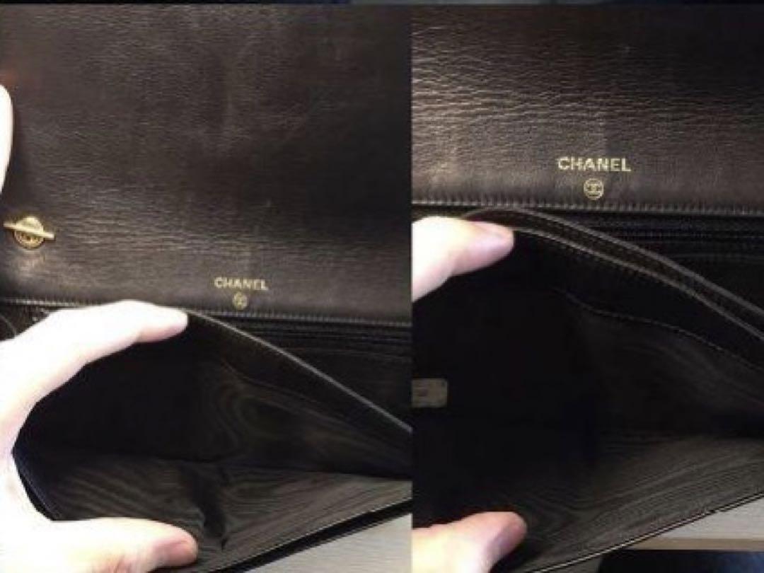 CHANEL シャネル　パテントレザー(エナメル)　チェーンウォレット 正規品