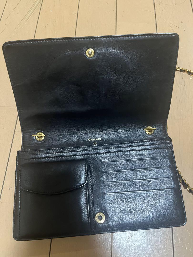 CHANEL シャネル　パテントレザー(エナメル)　チェーンウォレット 正規品