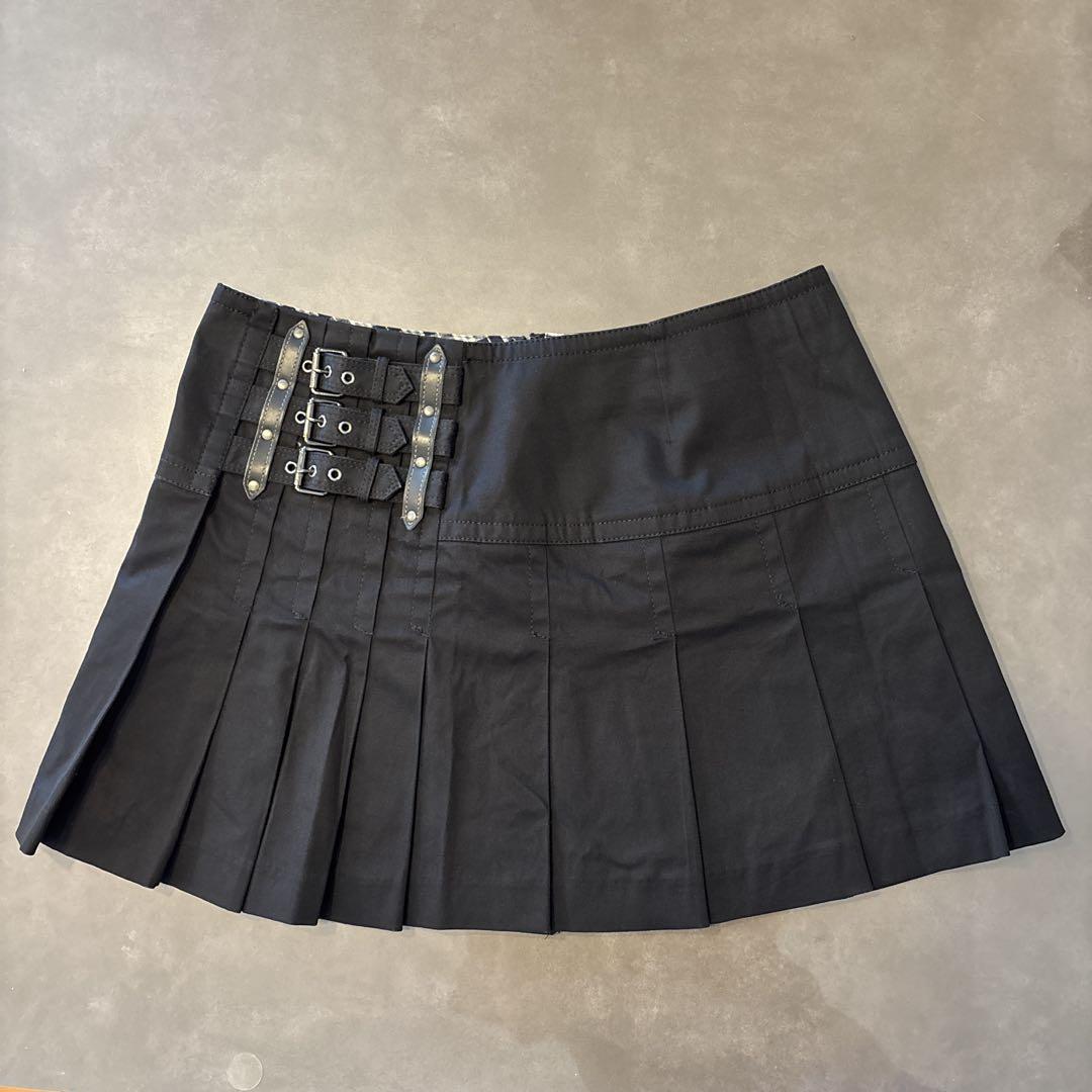 極美品】BURBERRY BLUE LABEL ノバチェックラップミニスカート