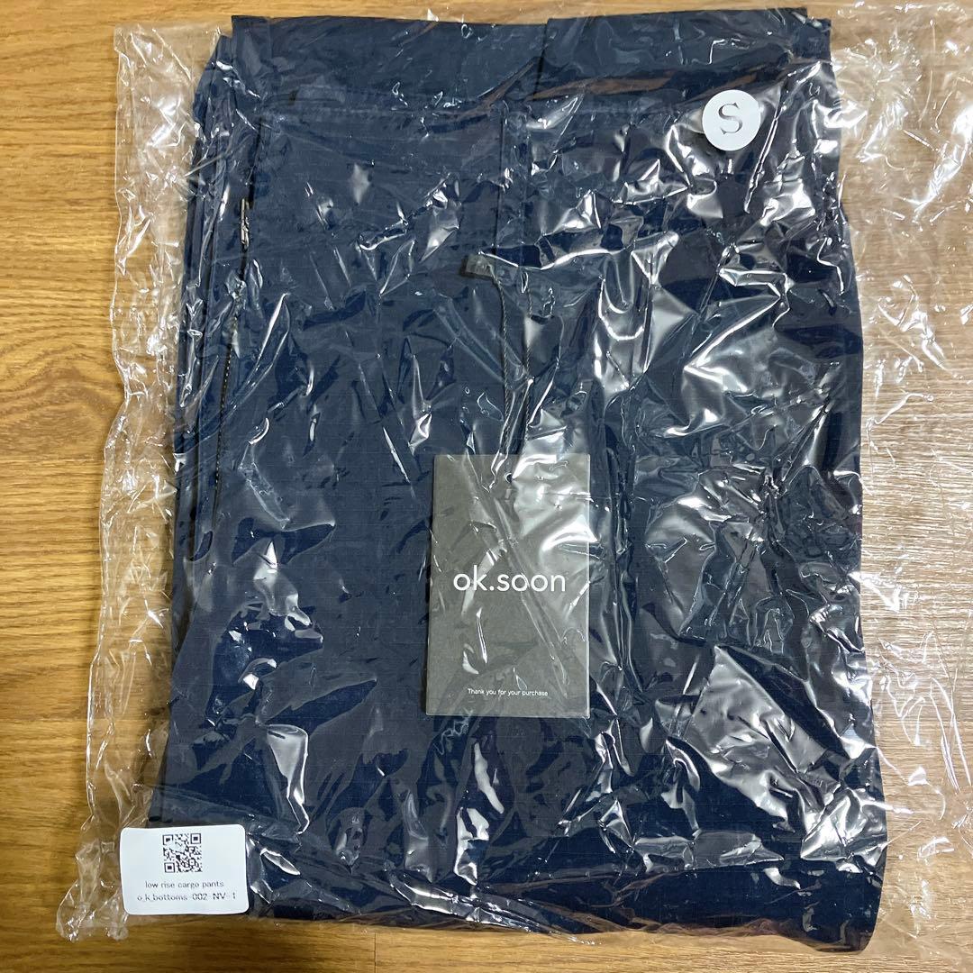 ok.soon カーゴパンツ ローライズ 1 ネイビー オクスン 紺S ok.soon DECORATOM_COM_BR